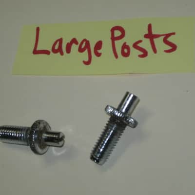 visibly used / relic'd real player's wear Epiphone B-2 metric ABR-1 vintage style bridge CHROME, large posts mounting pieces (NO anchors) early 2000s (for some import guitars that use this style bridge) will NOT fit on Gibson - mounting holes are too big image 7