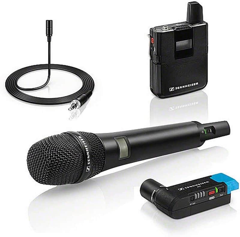 Sennheiser AVX Digital Wireless Microphone System - ME2 Lavalier and AVX42 Handheld Transmitter with MD42 Capsule Combo Set image 1