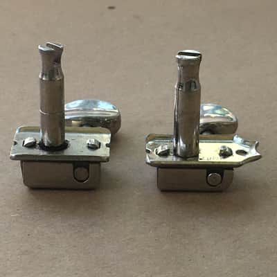 Single Kluson Style Vintage Oval Button Electric Guitar 1 One Tuner Aged Chrome image 18