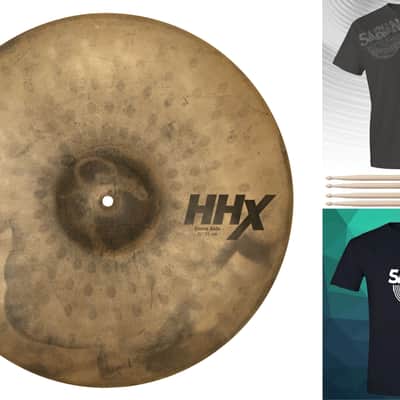 Sabian HHX 21" Fierce Ride Cymbal +Shirt/2x Sticks Bundle & Save Made in Canada | Authorized Dealer image 1