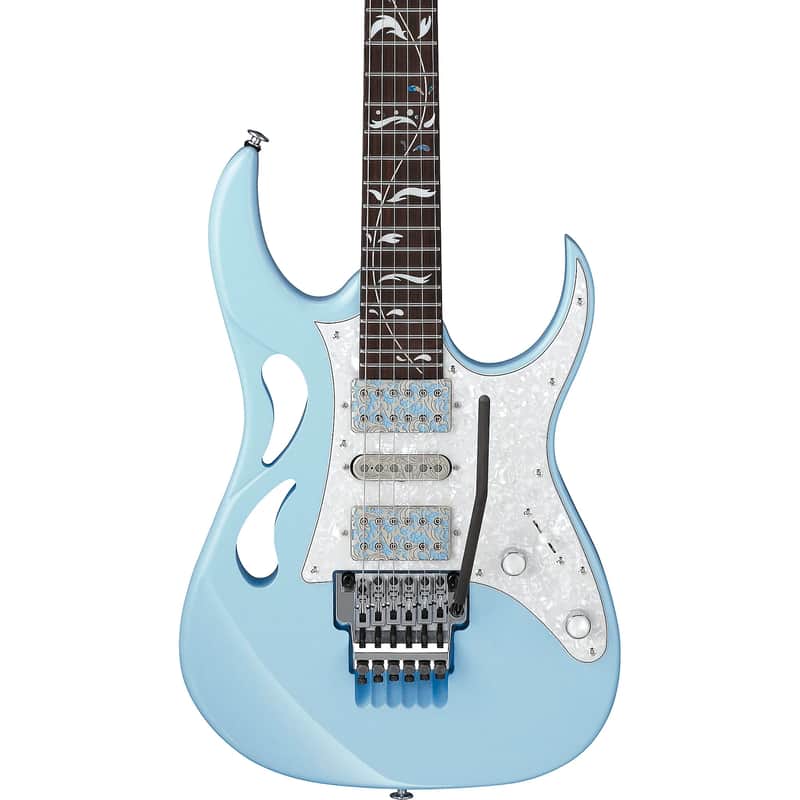 Ibanez PIA3761C-BLP Steve Vai Signature 6-String Solid Body Electric Guitar with Rosewood Fretboard, Right-Handed, Blue Powder image 1