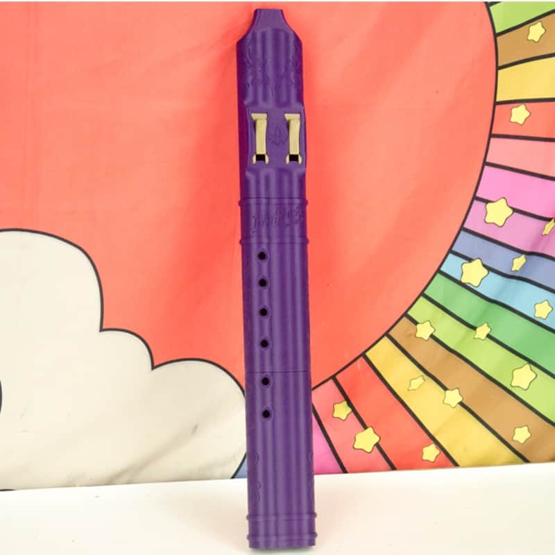 BaFlute F# Medium Low Tone Drone Flute, 432hz Double Chamber Drone Flute, Native American Style Flute, Purple image 1