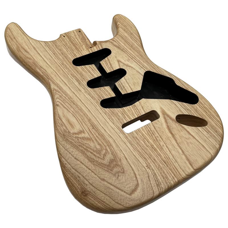 Amuic Strat Electric Guitar Body Vintage, 2Pcs SSS Roasted Swamp Ash Wood Body for ST Electric Guitar (Natural) image 1