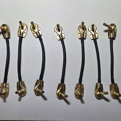 Mogami 2524 1/4" TS Guitar Bass Instrument Cable w/RJ Gold Connectors 6" in length image 1