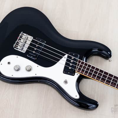 1990 Mosrite Ventures Model Bass Standard Series VMB-900 Black w/ Case, Japan Kurokumo image 9