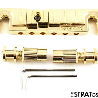 *NEW Wilkinson Vintage Wrap Around BRIDGE + Studs for Les Paul Gold GTB-GD image 1