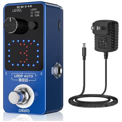 LEKATO Guitar Looper Pedal with SYNC&Tuner Function 3 Loops 18 Minutes Record Time image 1