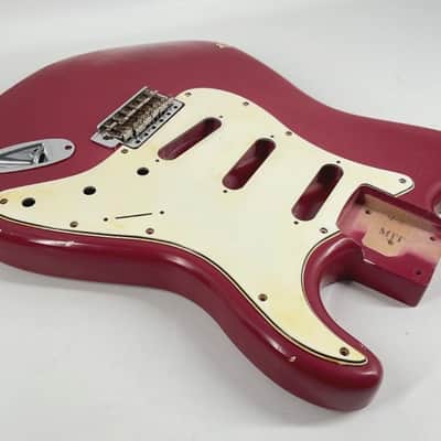 MJT Lightweight Strat Body 4lbs Alder 2026 - Aged Nitro Burgundy Mist image 5