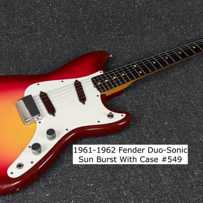1961-1962 Fender Duo-Sonic SunBurst (#549) Original Vintage Finish/Body+Case image 3