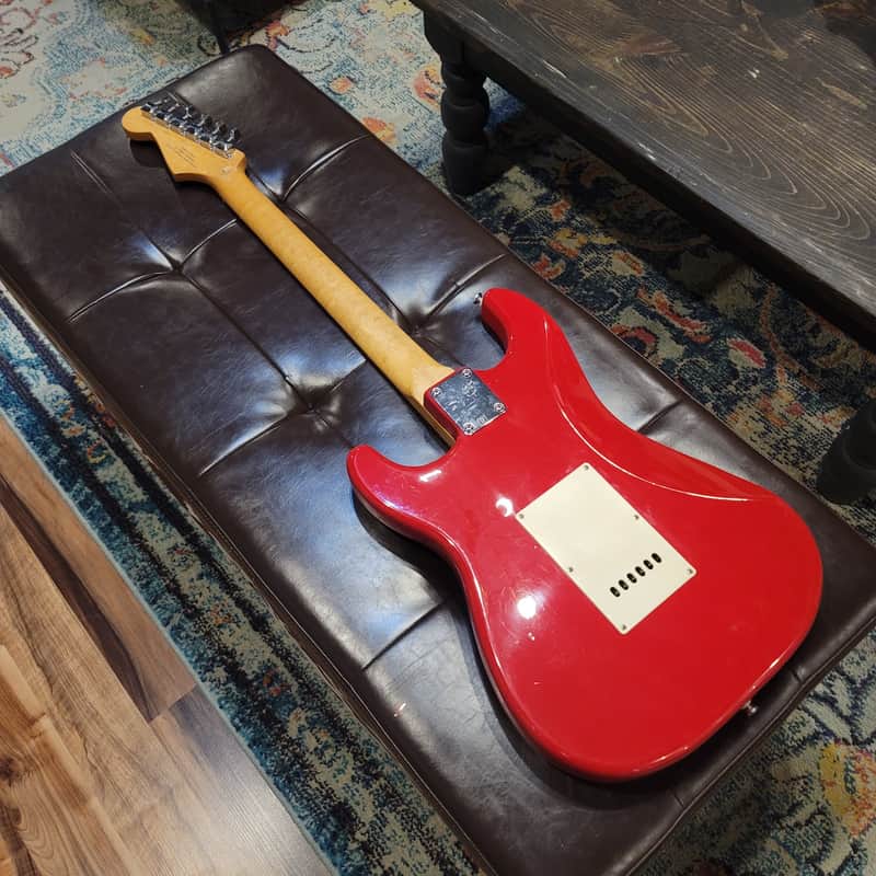 2007 Squier by Fender Bullet Stratocaster - Dakota Red Strat | Reverb
