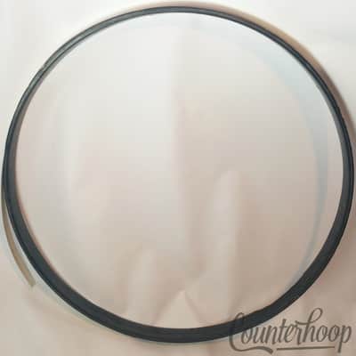 *Premier 26"2x Bass Drum Hoops/Rims Birch Black Paint White Inlay Vintage 70s UK image 8