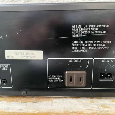 Vintage Technics RS-TR311 Stereo Double Cassette Deck For Parts Or Repair 90s image 10