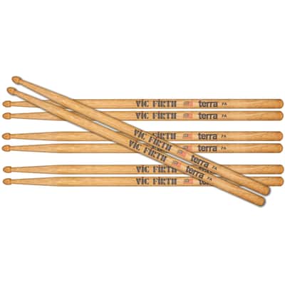 Drumsticks 5B Hickory ProMark Rebound 5B Hickory Drumsticks 4-Pack - Acorn Wood Tip With FireGrain Treatment American Hickory Drumsticks For Drummers