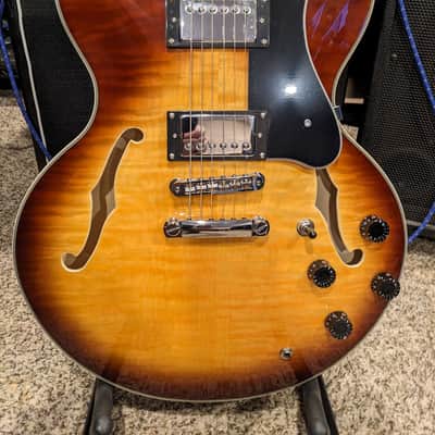 Firefly FF338PRO - ES-335 Style Semi-Hollow - Stainless Steel Frets Locking Tuners Cool Inlays Figured Top image 17