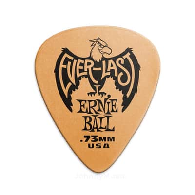 .73mm Orange Everlast Picks 12-Pack Non-Slip Textured Delrin, world standard shape / specifications image 1