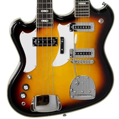 Eastwood MRG Series Double-Neck LH Bound Maple Top Body & Neck 4/6-String Electric Guitar w/Gig Bag for Left Handed Players image 5