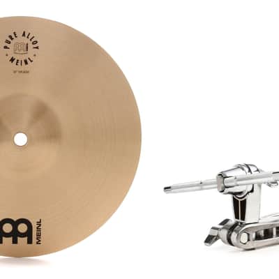 Meinl Cymbals 10 inch Pure Alloy Splash Cymbal Bundle with Tama MCA63EN Cymbal Clamp with Boom Arm image 1