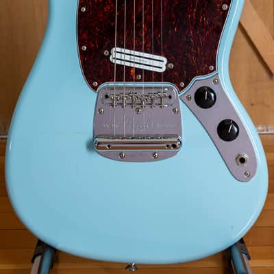 2006 Fender Japan Mustang 65 Vintage Reissue Daphne Blue Seymour Duncan humbucker offset guitar CIJ image 1