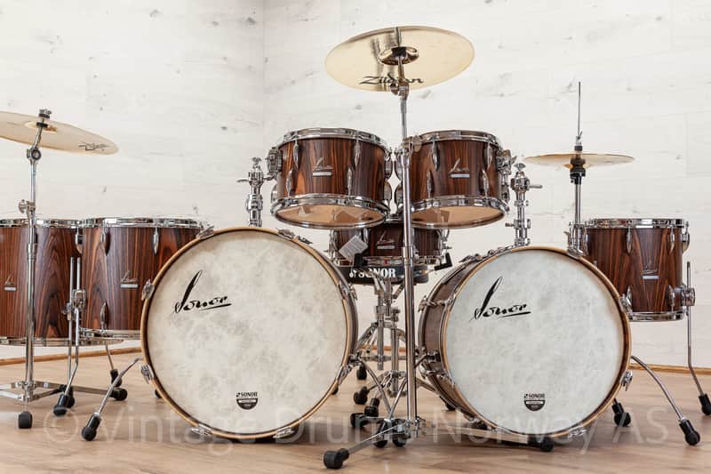 Sonor Vintage Series Rosewood SemiGloss Beech Shell Bank – Made in Germany image 1