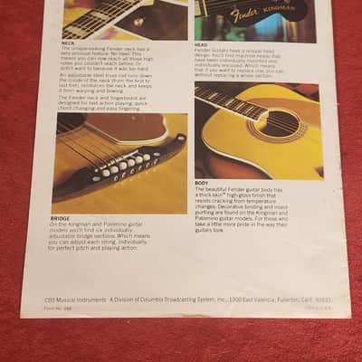 1970 Fender Acoustic Guitars Catalog-Great Color image 7