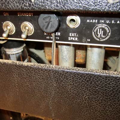 1965 Fender Super Reverb 2-Channel 40-Watt 4x10" Guitar Combo - Black Panel image 7