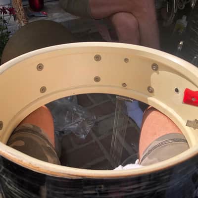 1963 Original Ludwig Black Oyster Pearl Drum Set, Signed Ringo-Beatle Spec Snare! Stage Played Sticks! Complete! Best Ringo Set Ever? image 14