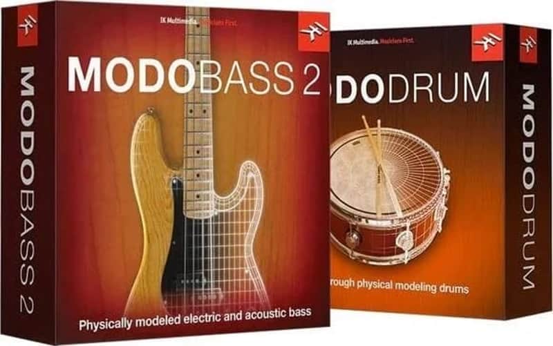 MODO Bass 2 + MODO Drum 1.5 Bun Crossgrade (Download)<br>first physically modeled bass virtual instrument + physical modeling drum virtual instrument image 1
