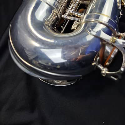 NO TARIFFS - Yamaha YAS-62S Silver Alto Saxophone Purple Logo image 7
