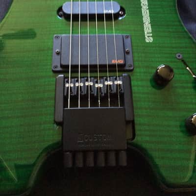 Steinberger GM4 Hardtail 200? Transparent Green Flame image 2