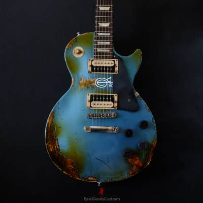 Gibson Les Paul Studio Deluxe II '60s Pelham Blue Aged Relic by East Gloves Customs (Limited Run) image 15