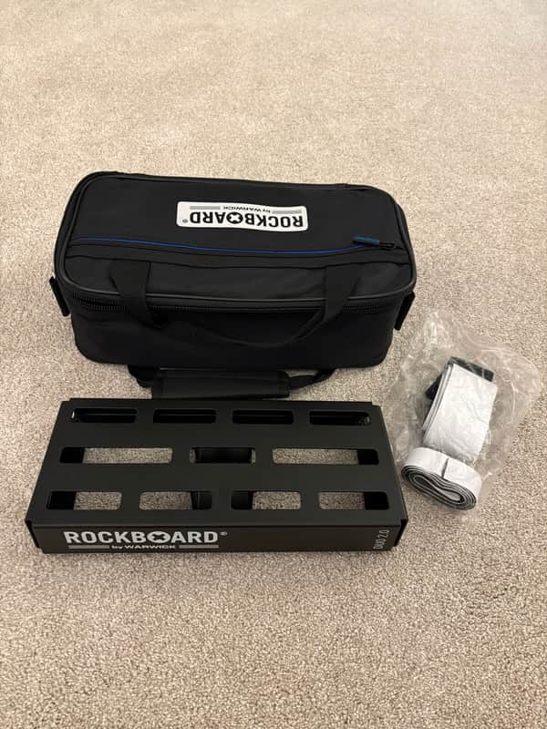 Rockboard DUO-2.0-B Pedalboard with Gig Bag 2018 - 2022 - Black image 1