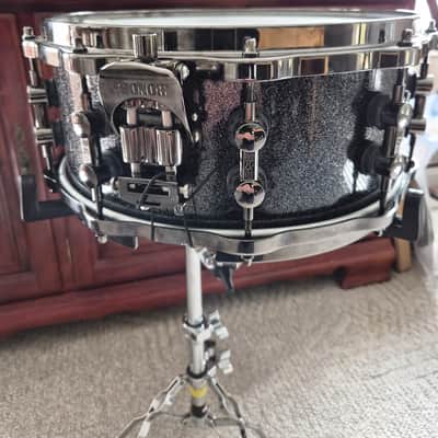 Sonor sq2 6x14"snare Heavy beach wood black sparkle lacquer - Black sparkle image 2