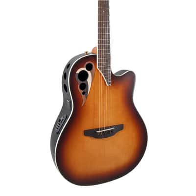 Ovation Celebrity Deluxe E-Acoustic Guitar CDX40-1-G Vintage Sunburst Satin (CDX40-1-G) image 2