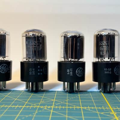 Matched Quad GE General Electric 6SN7GTB Tubes - Test Excellent - Set 5 image 3