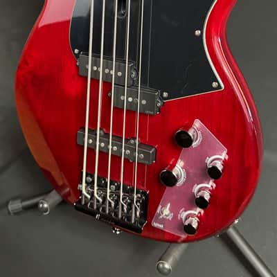 Yamaha BB735A Broad Bass 5-String Bass Guitar Fired Red Finish w/ Gig Bag (246) image 4