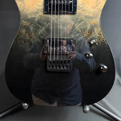 Schecter PT Standard Electric Guitar Black Fade Burst Burl Finish image 2