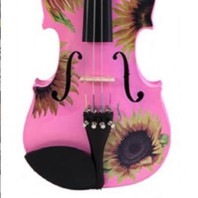 Sunflower Delight Pink Violin Outfit, Pearl fine tuners image 5