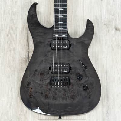 Mint Legator N6SS Ninja 6 Super Shred Guitar, Ebony Fretboard, High Gloss Black Burl image 2