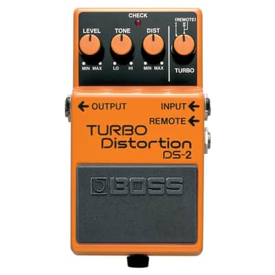 Boss DS-2 Turbo Distortion Pedal Bundle w/ 2-Pack Strukture S6P48 Woven Right Angle Patch Cable, Pig Hog PCH10BK "Black Woven" Instrument Cable, 12-Pack Guitar Pick and Liquid Audio Polishing Cloth image 3