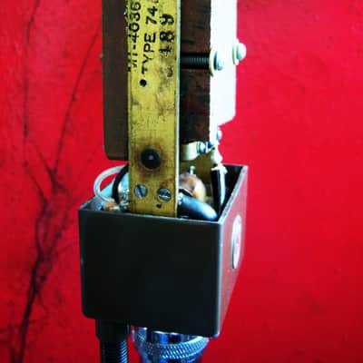 Vintage 1940's RCA 74-B Junior Velocity Ribbon Microphone w period Atlas DS-7 desk stand prop repair display image 9