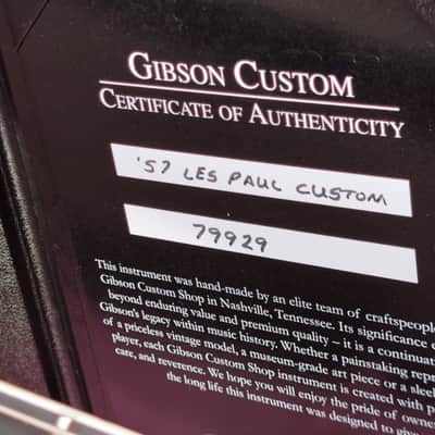 Gibson Les Paul Custom 1957 Historic 3 Pick-Ups Bigsby Lefty 2019 Ebony LH Lefthand Black Beauty image 3