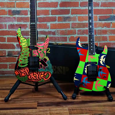 (Video Demo) ESP Custom Shop Chris Degarmo of “Queensryche” M-II 2005 Warhol Graphic OHSC image 16