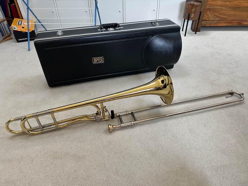 Jupiter JSL-538 ergonomic Bb/f small bore tenor trombone image 1