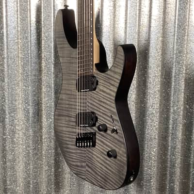 ESP LTD M-1000 Multi Scale Flame Top See Thru Black Satin Guitar M1000MSFMSTBLKS #0382 Used image 6