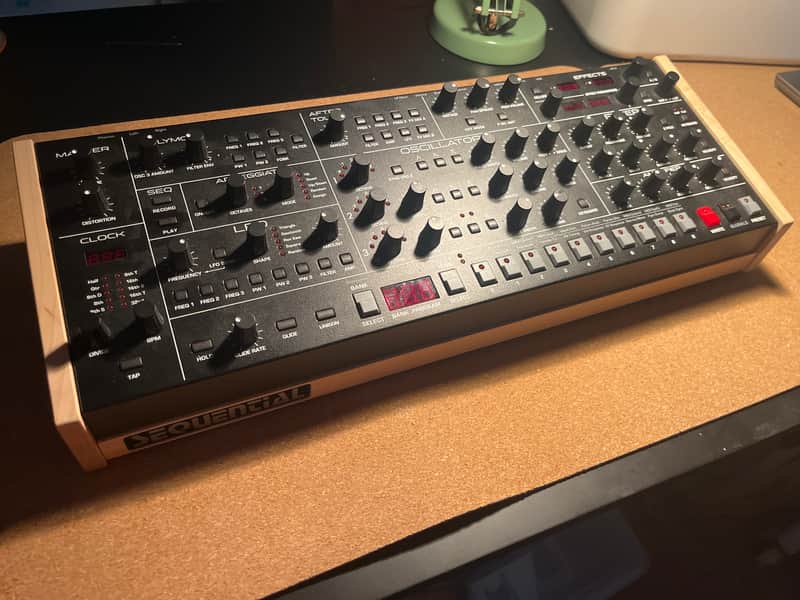 Sequential Trigon-6 Desktop 6-Voice Polyphonic Synthesizer 2023 - Present - Black with Wood Sides image 1