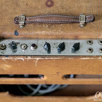 Tweed 1960 Fender Deluxe 5E3 Narrow Panel Amplifier with cover & original transformers image 11