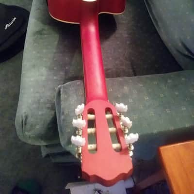 Sojing Electric/Acoustic Classical Guitar Cherry Matte Finish - New image 12