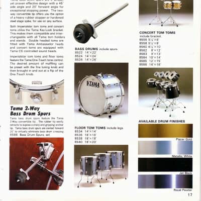 Tama Imperialstar Model 8563 13"x9" Concert Tom - Jet Black (1980's) image 8