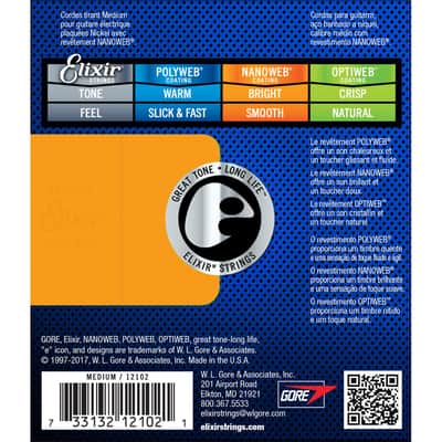 Elixir Nanoweb Nickel Electric Guitar Strings 11-49 image 3