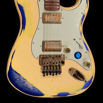 Billy Handy Junior’s Gas Station “RattleStrat” Relics - Olympic White Paisley Finish - w/ HSC - Partscaster Relic - S and T Style Set image 14
